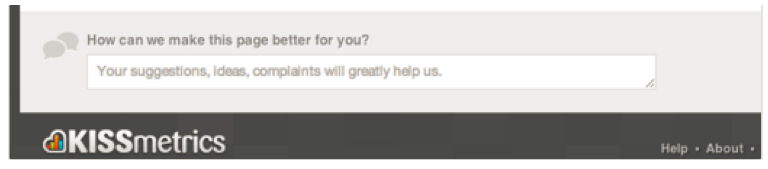 feedback kissmetrics