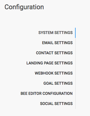 Configuration-settings, multi- channel -marketing- model