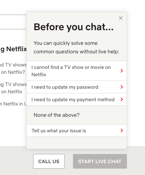 netflix chatbot workflow